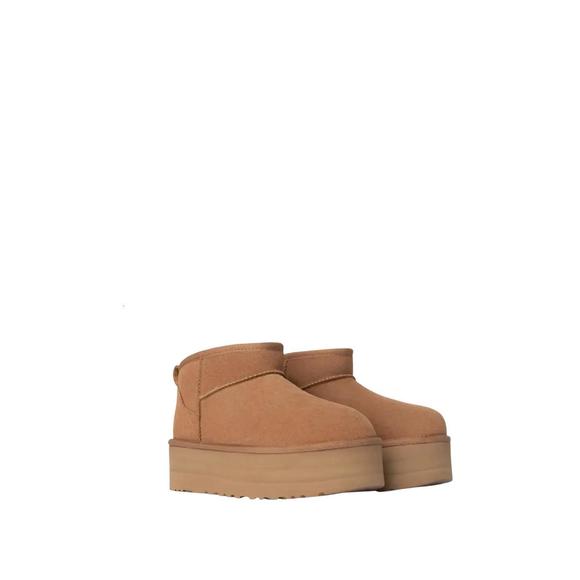 NEW UGG women classic ultra mini platform boot in chestnut - Picture 1 of 5